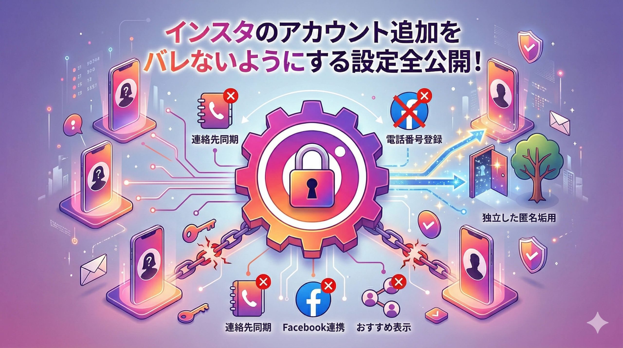 インスタのアカウント追加をバレないようにする設定全公開！完全匿名の作り方